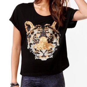 Sequined Tiger Top