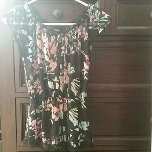 Floral sheer blouse