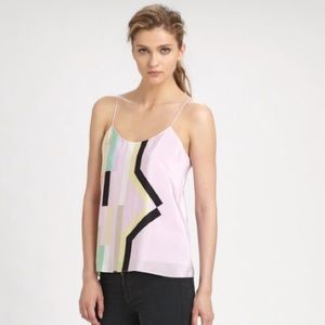 Tibi Arizona-Print silk tank