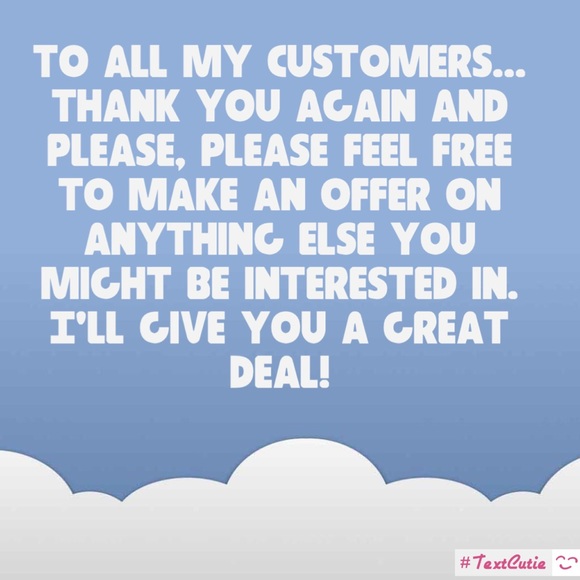 Thank you again to all my customers 😘