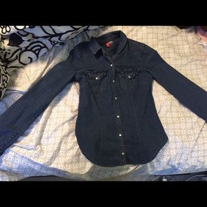 Denim button down shirt