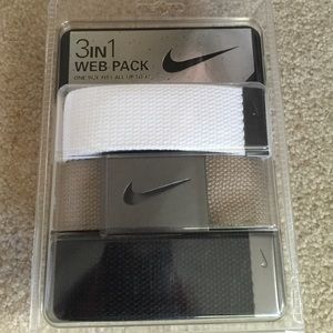 New Nike Belt 3in1 WEB pack black-white-khamis