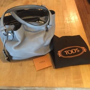 Grey Tod's Medium Flower Bag