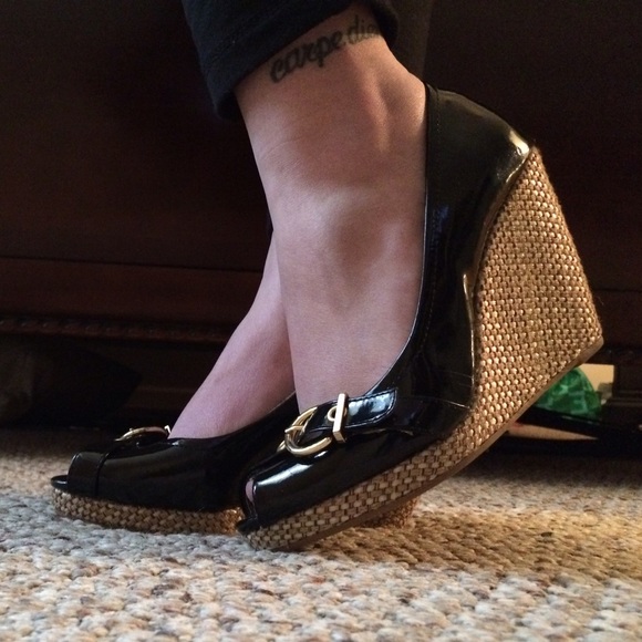 Charlotte Russe Peep-Toe Wedges - Picture 1 of 4