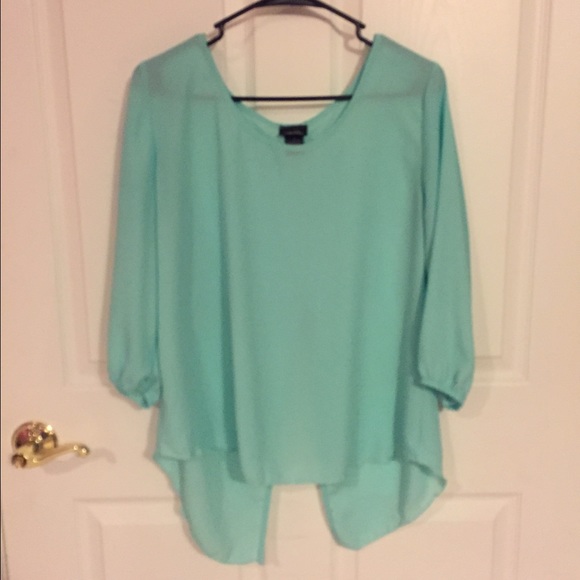 Light turquoise blouse