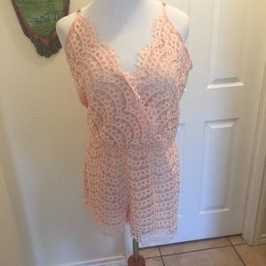 Blush Lace Romper