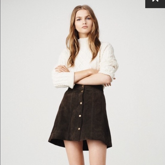 Frame Denim Brown Suede Skirt - Picture 2 of 2