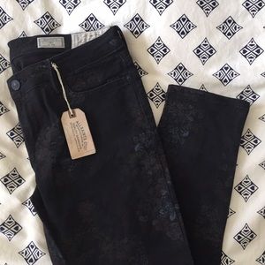 All Saints black paisley Brodie Jean NWT