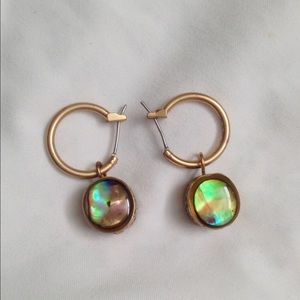 Beautiful gold and stone earrings.