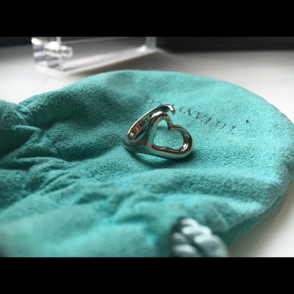 Tiffany & Co. Sterling Silver Open Heart Ring