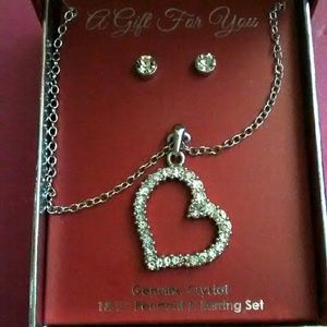 Heart Crystal Jewelry Set