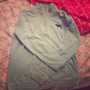 Pink half zip up sweatshirt