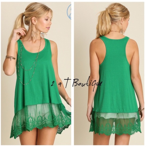 LAST ONE!! Green with envy tank - Picture 2 of 2