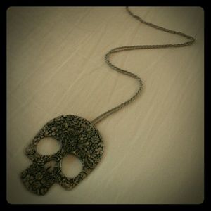 Floral Sugar Skull Necklace