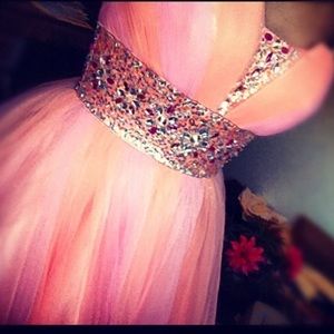 Pink/orange prom dress