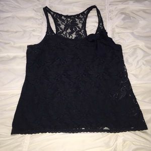 Navy lace Hollister tank top