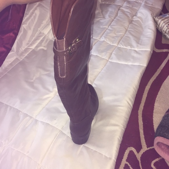 Brown High boots Zip on Side knee high - Picture 2 of 4