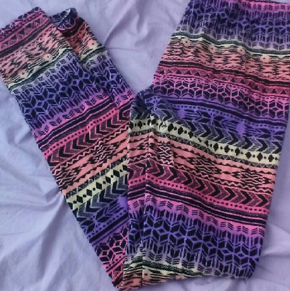 Rue21 Pants - Rainbo Aztec Print Leggings