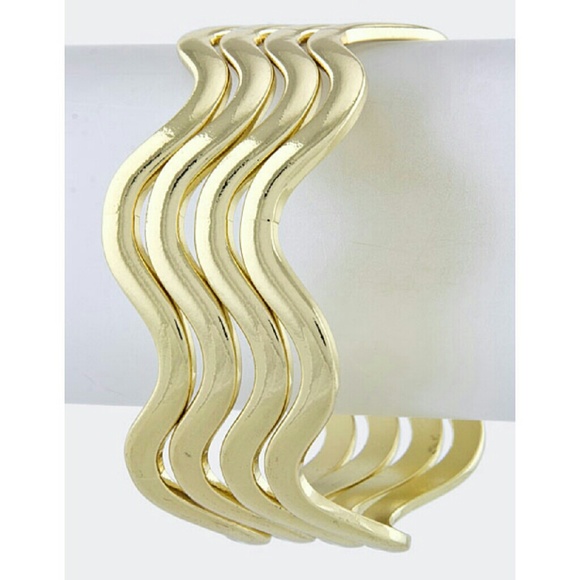 Stacked Wave Bangles