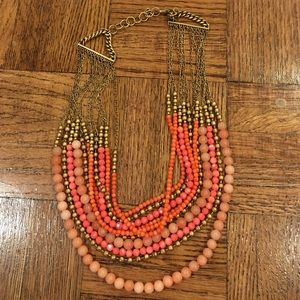 Stella & Dot Palamino necklace - GUC - coral color