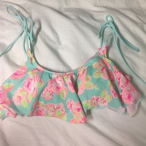 VS PINK Flounce bikini top