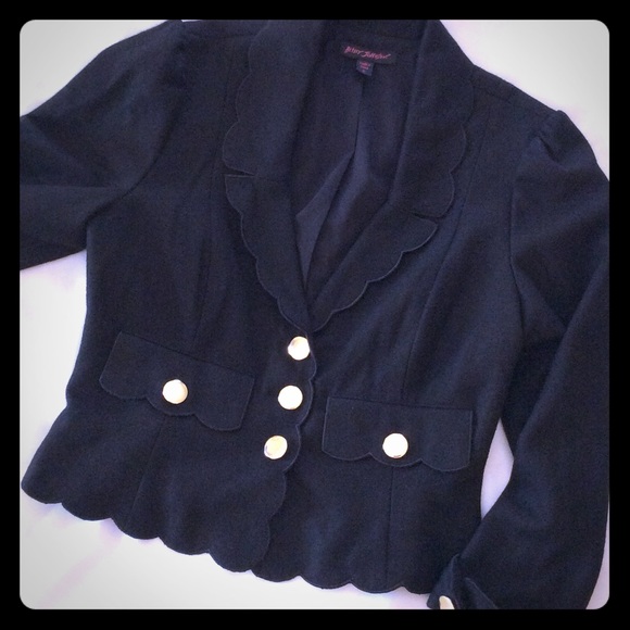 Betsey Johnson Jackets & Blazers - Betsy Johnson Wool Scalloped Blazer, Like New