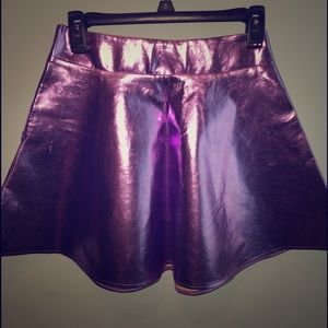 Rehab metallic skater skirt