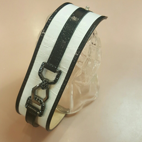 SOLD-Cute Black and Whit Band Bracelet