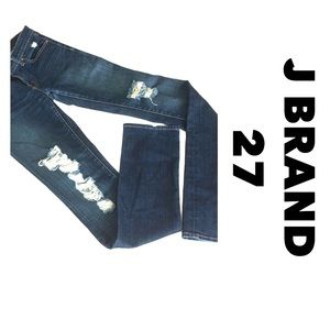 J Brand 913 Skinny Ripped Jeans 27