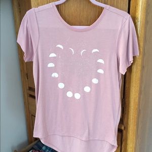 Pink/Purple moon Top With black cut outs