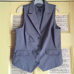 NEW , pin stripe vest!