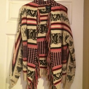 Thick, tribal print sweater