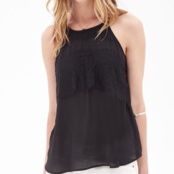 Chiffon Lace Tank