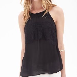 Chiffon Lace Tank