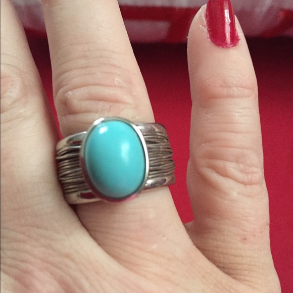sleeping beauty turquoise and sterling silver ring