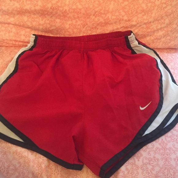 Red Nike Athletic Shorts Dri-Fit