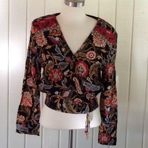 Vintage Designer Carole Little Long Sleeved Top