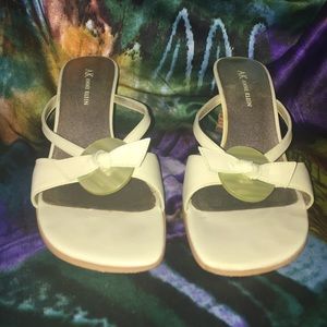 Mint or pale green colored sandal