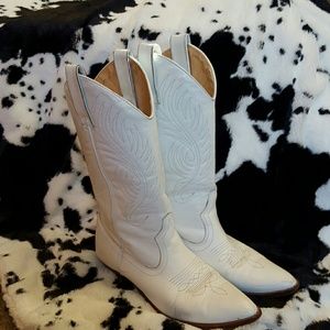 White cowboy boots