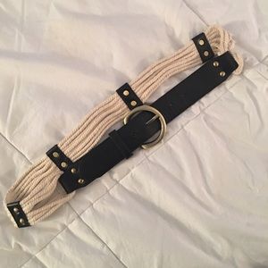 Rope and leather belt