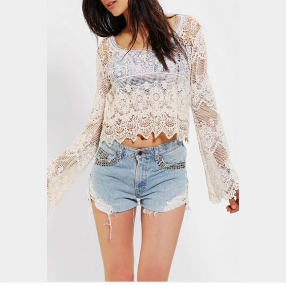 Urban Outfitters Tops - Staring at Stars crochet bell sleeve top