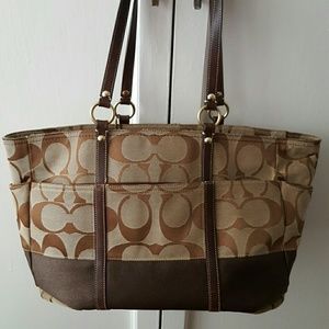 Coach weekend bag or diaper bag.