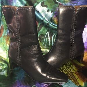 Black calf boots