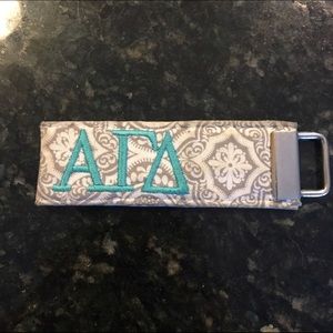 Alpha Gamma Delta Monogrammed Keychain