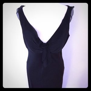 Black silk maxi