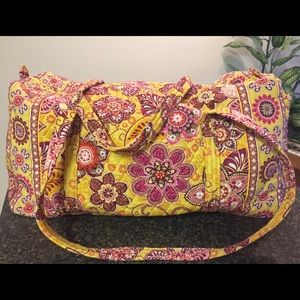 Vera Bradley Retired Bali Gold Large Duffel Bag