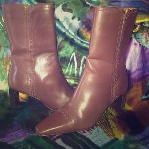 Brown calf boots