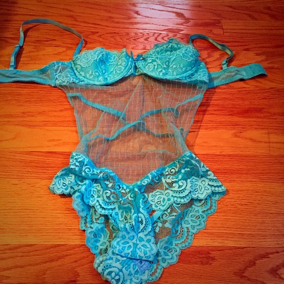 Blue sz S Frederick's of Hollywood teddy