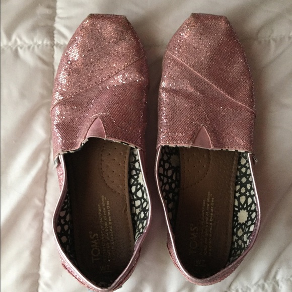 Pink Sparkly TOMS - Picture 2 of 4