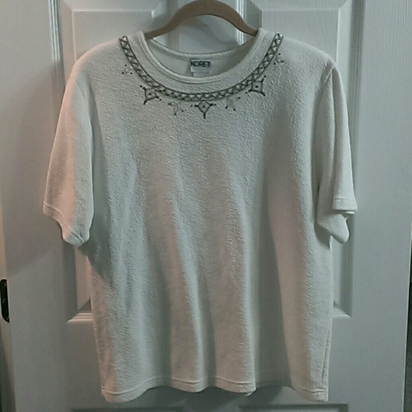 Koret Extra Soft Blouse with Beautiful Ornate Neckline - Picture 1 of 2